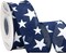 Patriotic Ribbon Wired Navy with White Star 1-1/2 Inch x 10 Yard Red White Blue Ribbon 4th of July